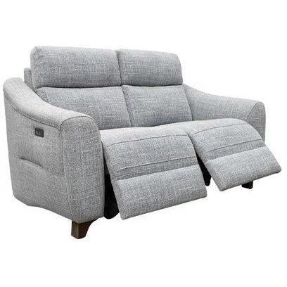 Downtown G Plan Monza 2 Seater Recliner Sofa - Fabric Grade W - Double Manual, Leather – image 4