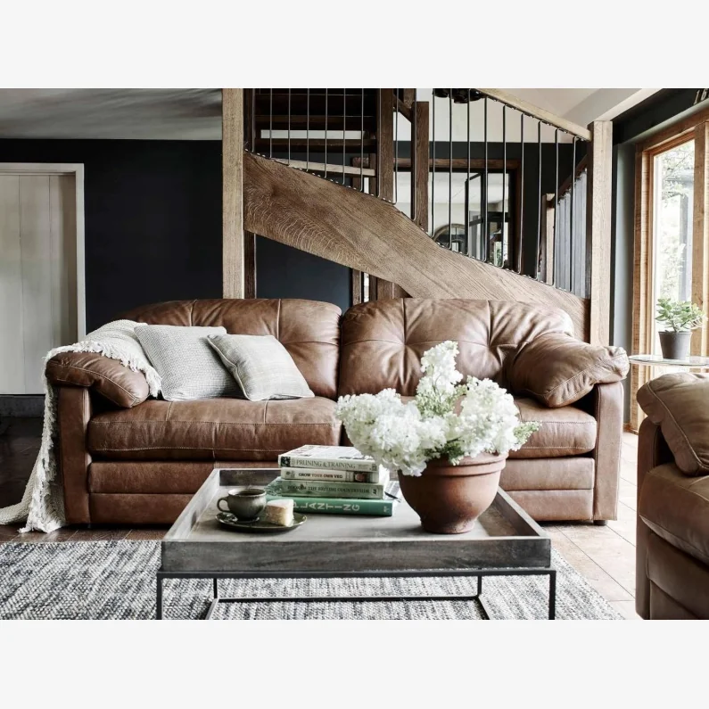 Alexander and James Ellison 3 Seater Sofa - Standard Frame - Byron Leather – image 1