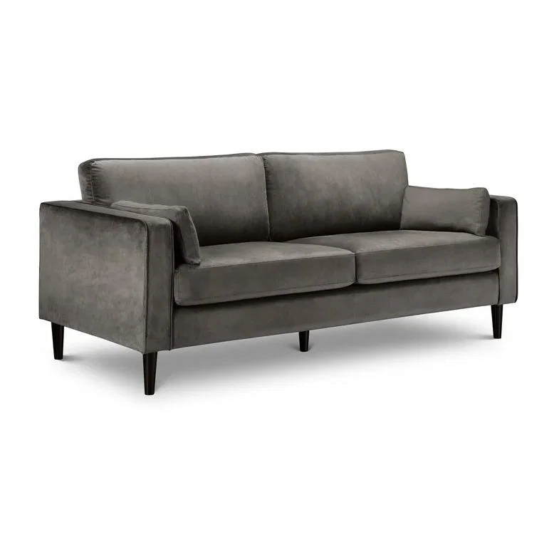 Julian Bowen Hayward Velvet Grand 3 Seater Sofa In Grey – image 2