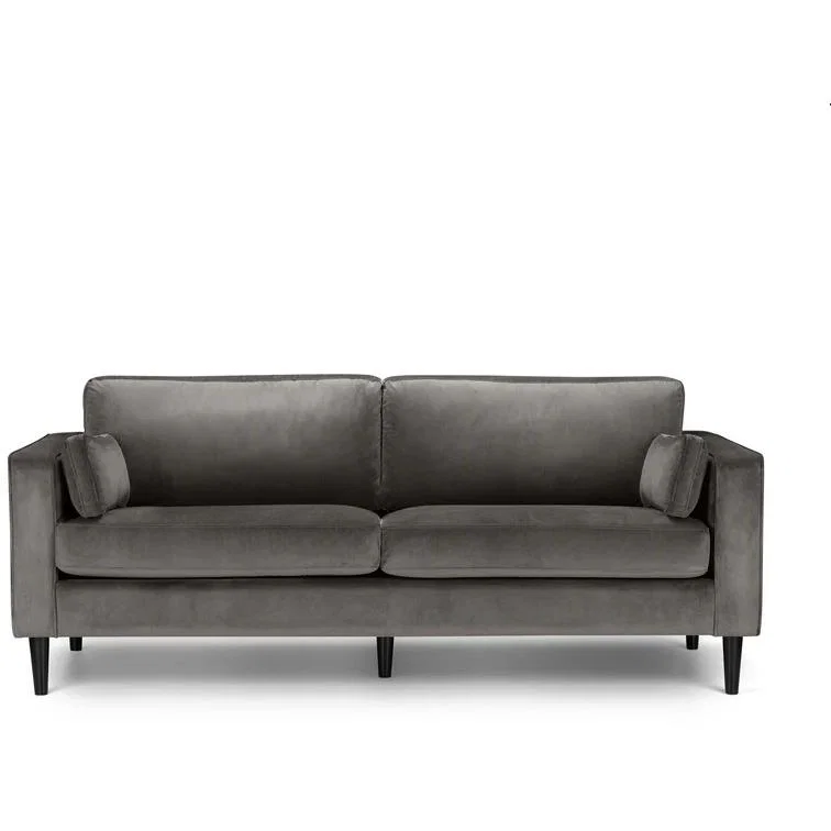 Julian Bowen Hayward Velvet Grand 3 Seater Sofa In Grey – image 3