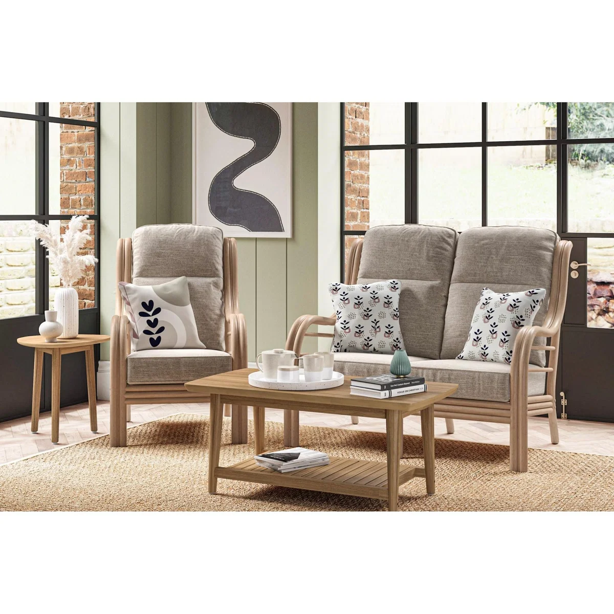 Daro Monza Large 2 Seater Sofa - Fabric Grade B In LightWood – image 3
