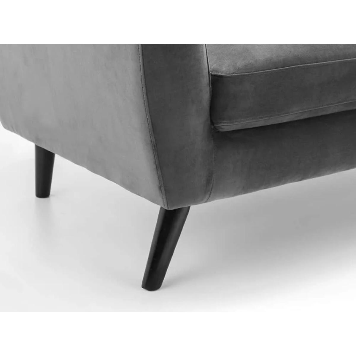 Julian Bowen Monza 2 Seater Sofa - Dark Grey Velvet In DarkGrey – image 7