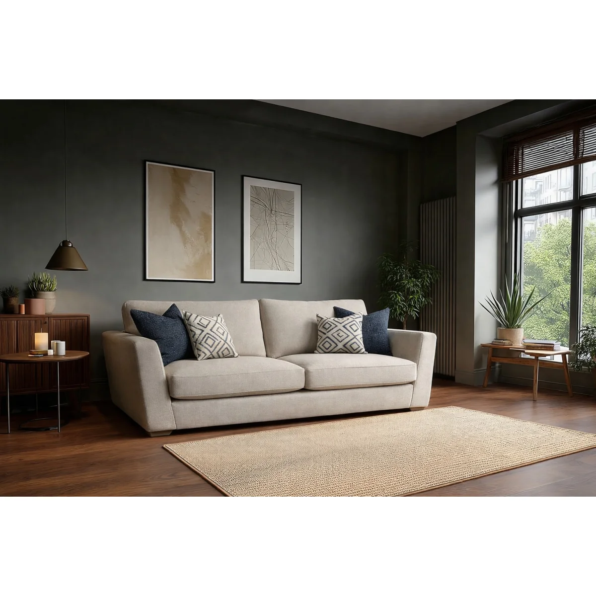 Harper Large 3 Seater Sofa in Fabric - Grade A – image 2