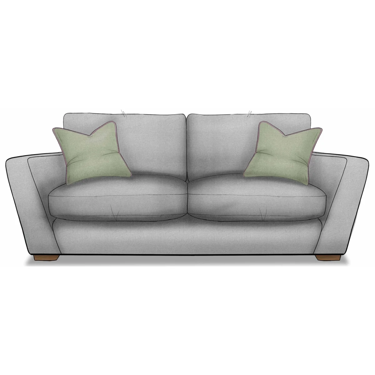 Harper Large 3 Seater Sofa in Fabric - Grade A – image 3