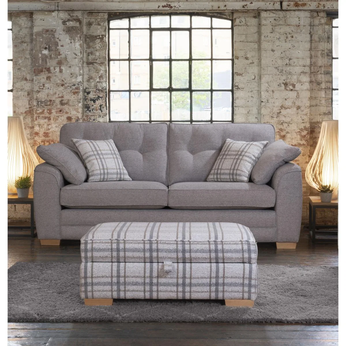 Downtown Bilbao Fabric Sofa - 3 Seater - Fabric Grade A – image 3