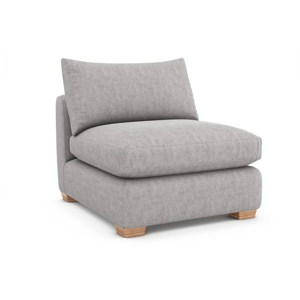 Freddie Fabric 1 Seater Unit Without Arms - Fabric Grade D - Fibre – image 2