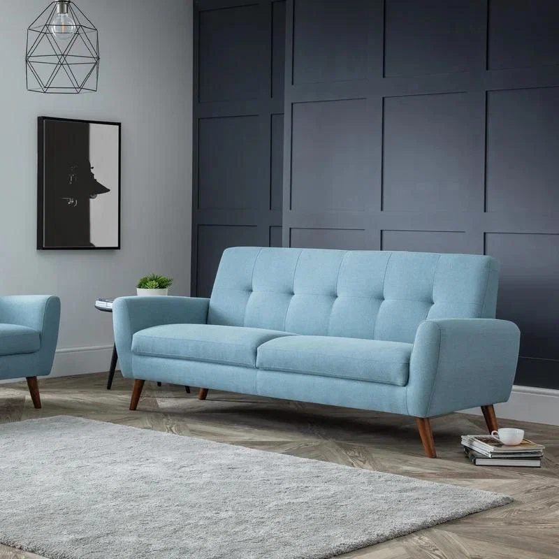 Julian Bowen Monza 3 Seater Compact Retro Sofa - Blue – image 2