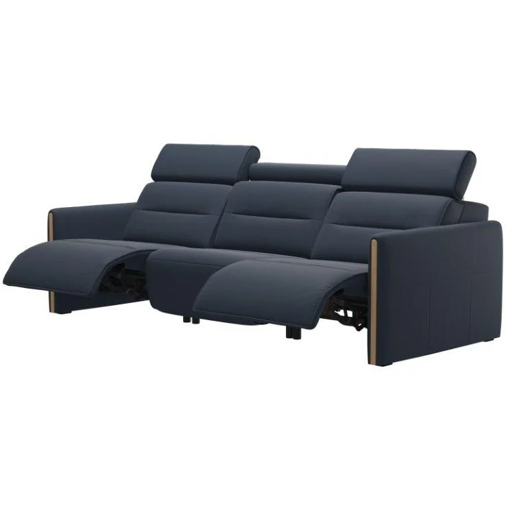 Stressless Emily 3 Seater Power Recliner Sofa With Wood Arms - Velaro Leather – image 3