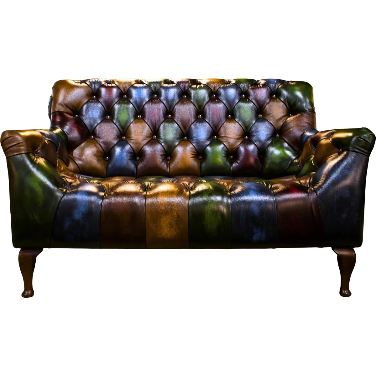 Metropolitan Rub-Off Leather Patchwork 2 Seater Sofa – image 3
