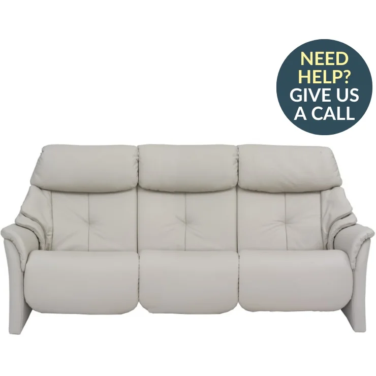 Himolla Chester Fixed 3 Seater Sofa - Leather L27 - Aluminium Feet – image 3