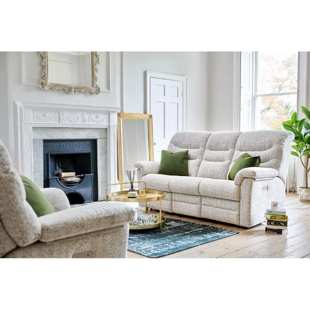 Downtown G Plan Ledbury 3 Seater Recliner Sofa - Leather Grade N - Double Power With Headrest, Lumbar and Usb – image 2