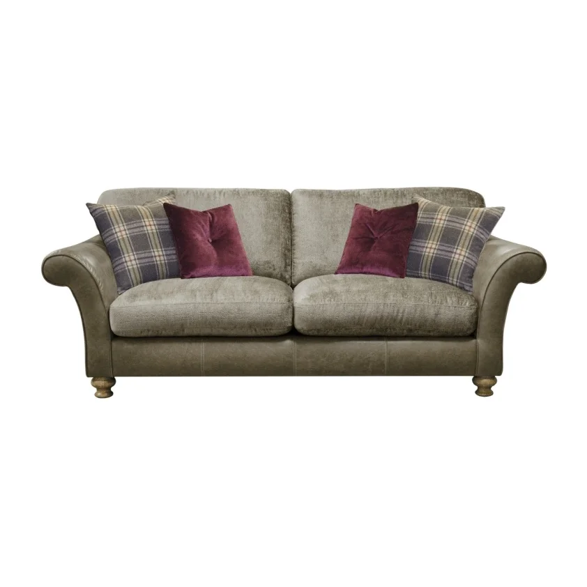 Alexander and James Milton 3 Seater Standard Back Sofa - Leather Grade A – image 1