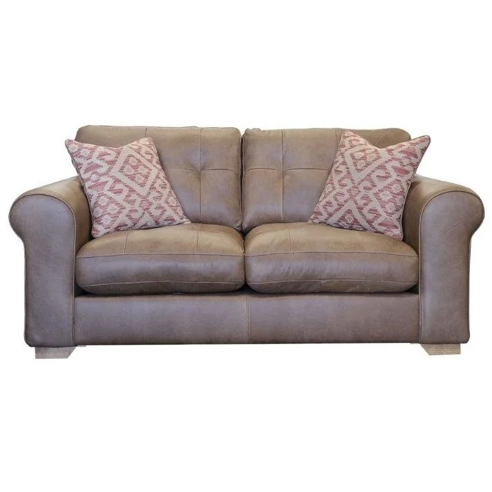 Alexander and James Darcy Small 2 Seater Leather Sofa - Leather Grade C – image 2