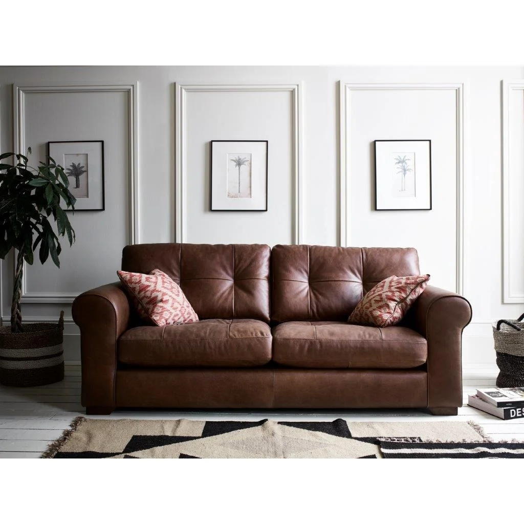 Alexander and James Darcy Small 2 Seater Leather Sofa - Leather Grade C – image 3