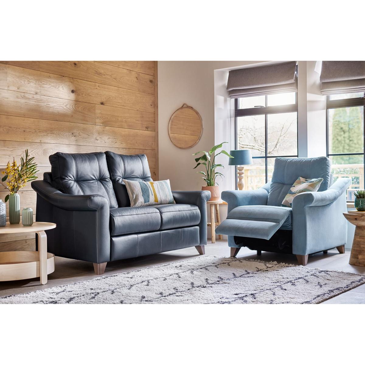 G Plan Riley Recliner Sofa - Small Sofa - Fabric Grade B - Manual Recliner – image 6