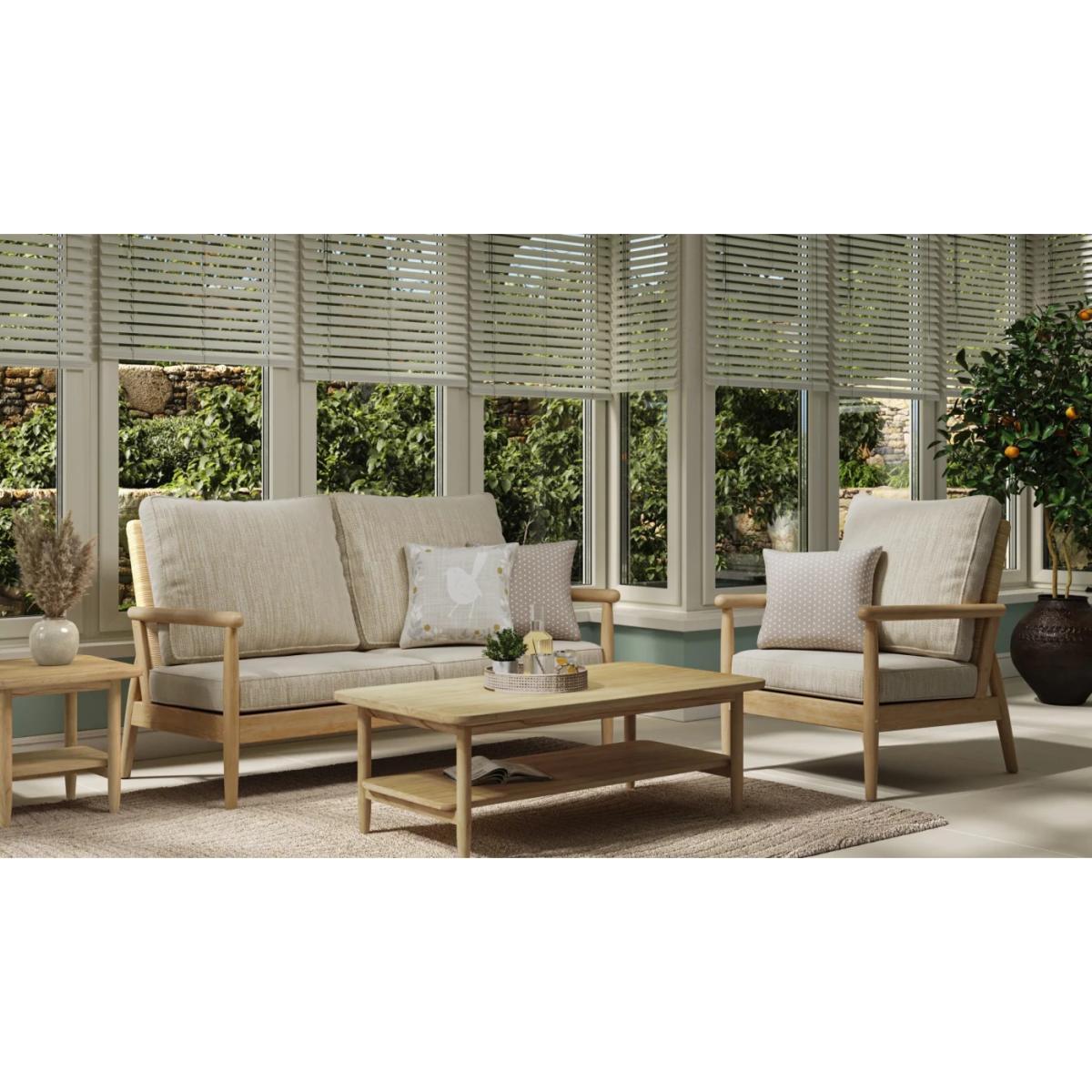 Daro Dorchester 2 Seater Lounging Sofa - Fabric Grade D In LightWood – image 5