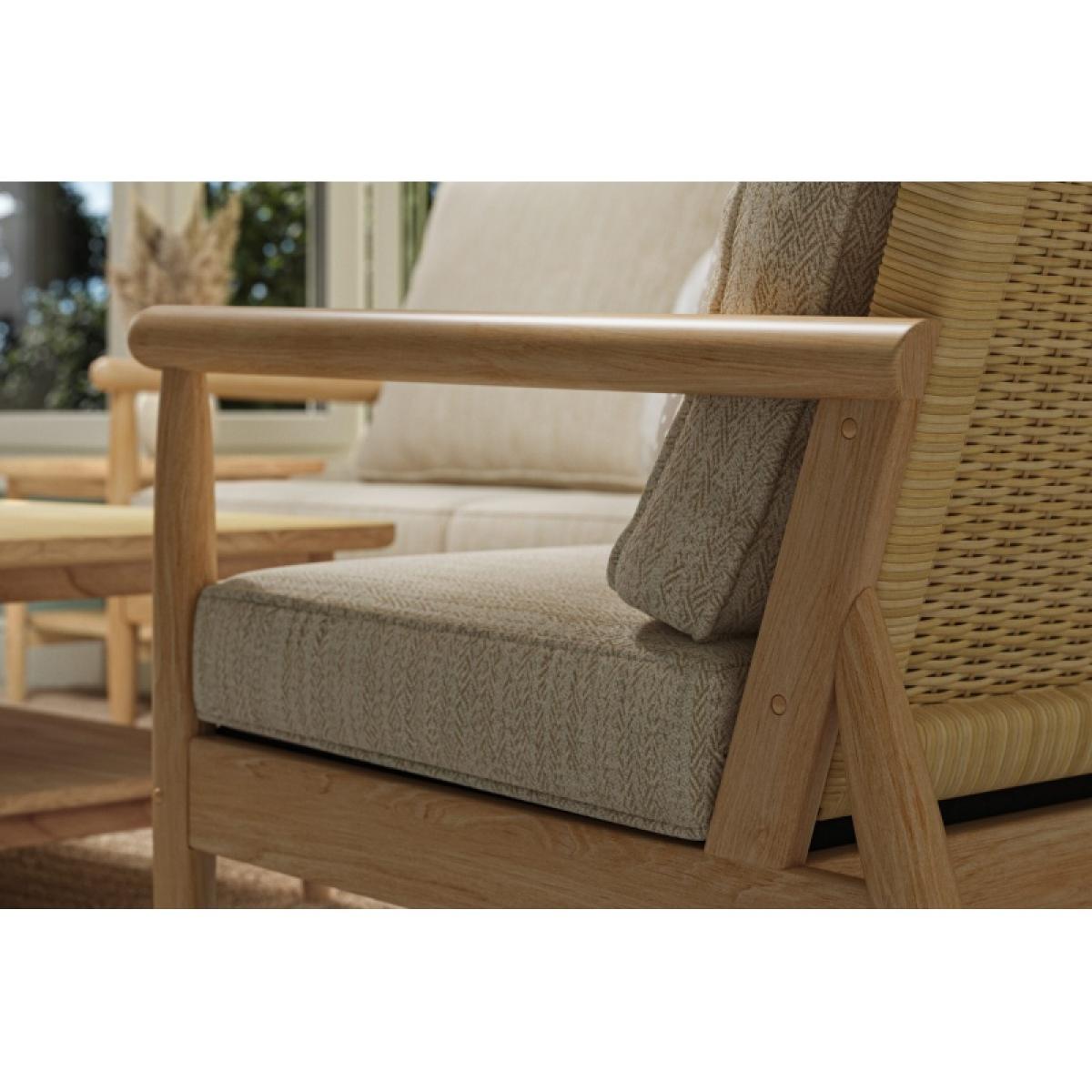 Daro Dorchester 2 Seater Lounging Sofa - Fabric Grade D In LightWood – image 7
