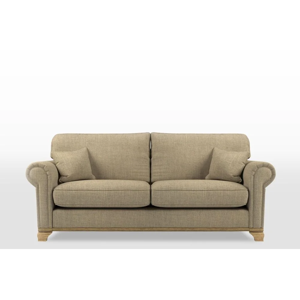 Wood Bros Lavenham Formal Back Medium 3 Seater Sofa - Tuscany Leather – image 3