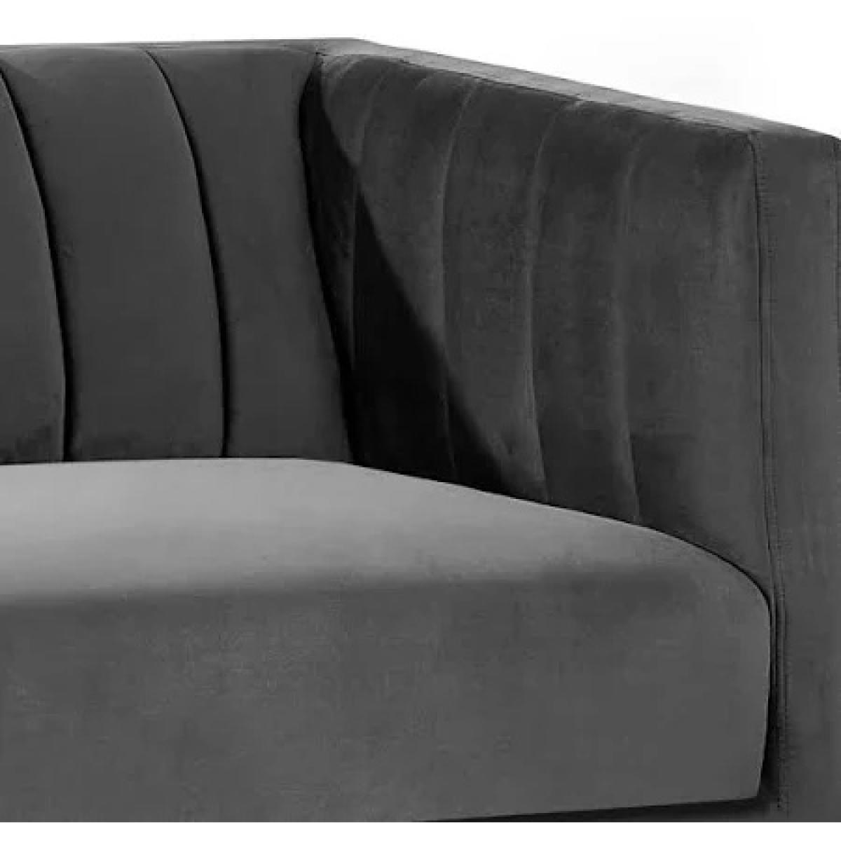 Julian Bowen Salma Scalloped Back 2 Seater - Grey – image 4