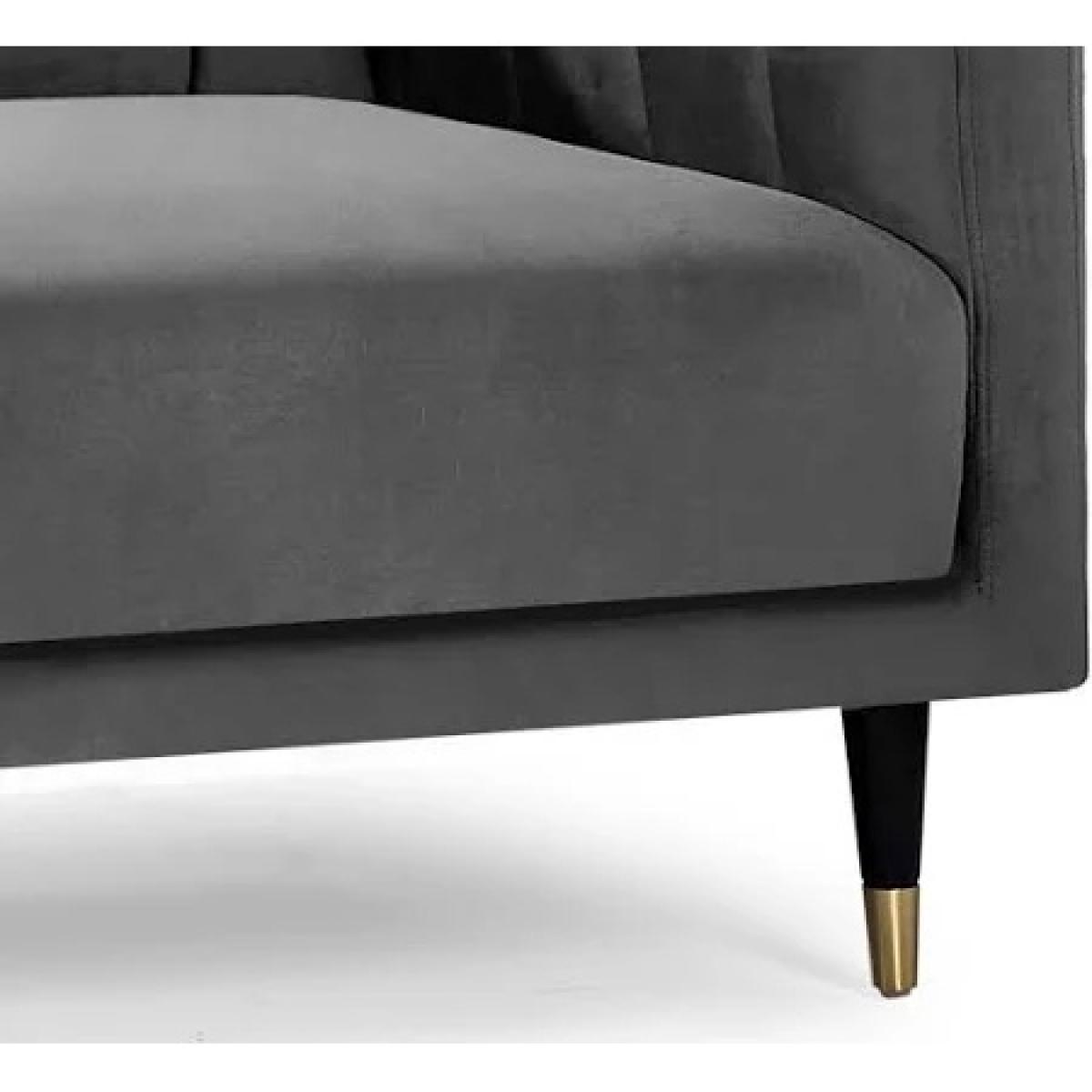 Julian Bowen Salma Scalloped Back 2 Seater - Grey – image 7