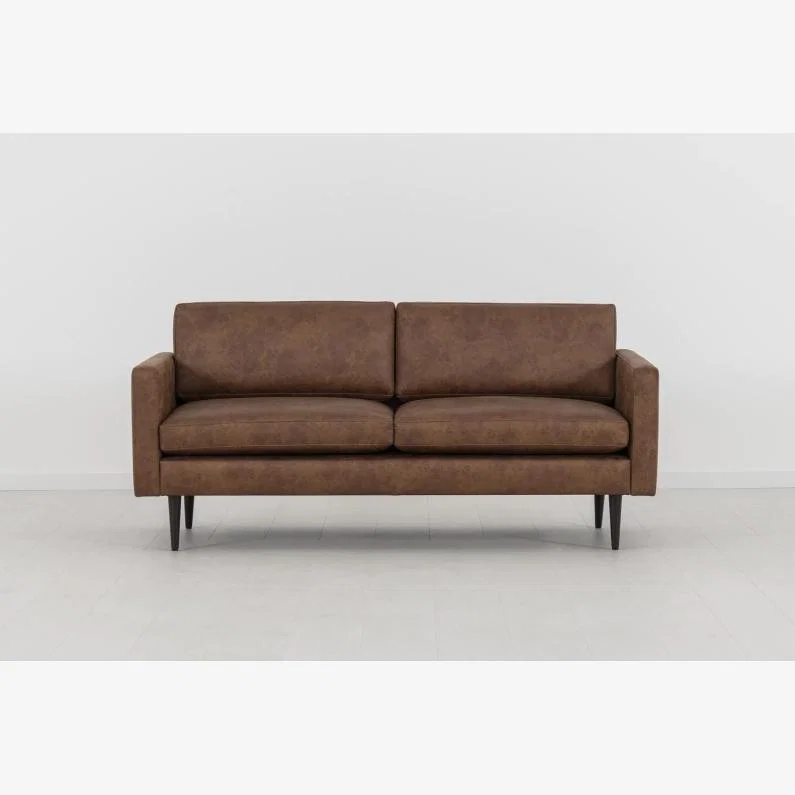 Swyft Model 07 Sofa - Faux Leather Chestnut - 3 Seater