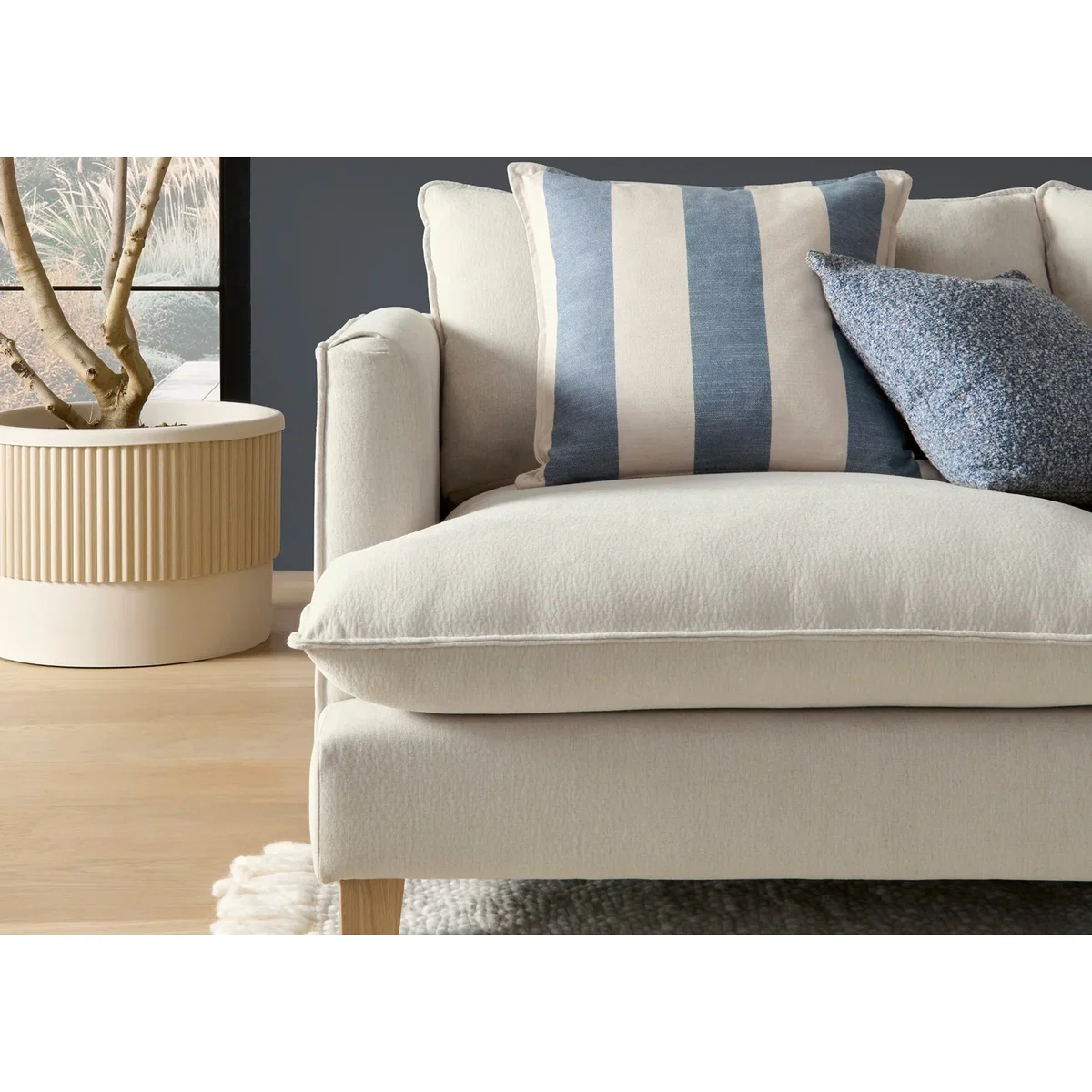 Vogue Williams Howth Medium Sofa - Coastal Stripe - Feather Wraped Foam – image 3