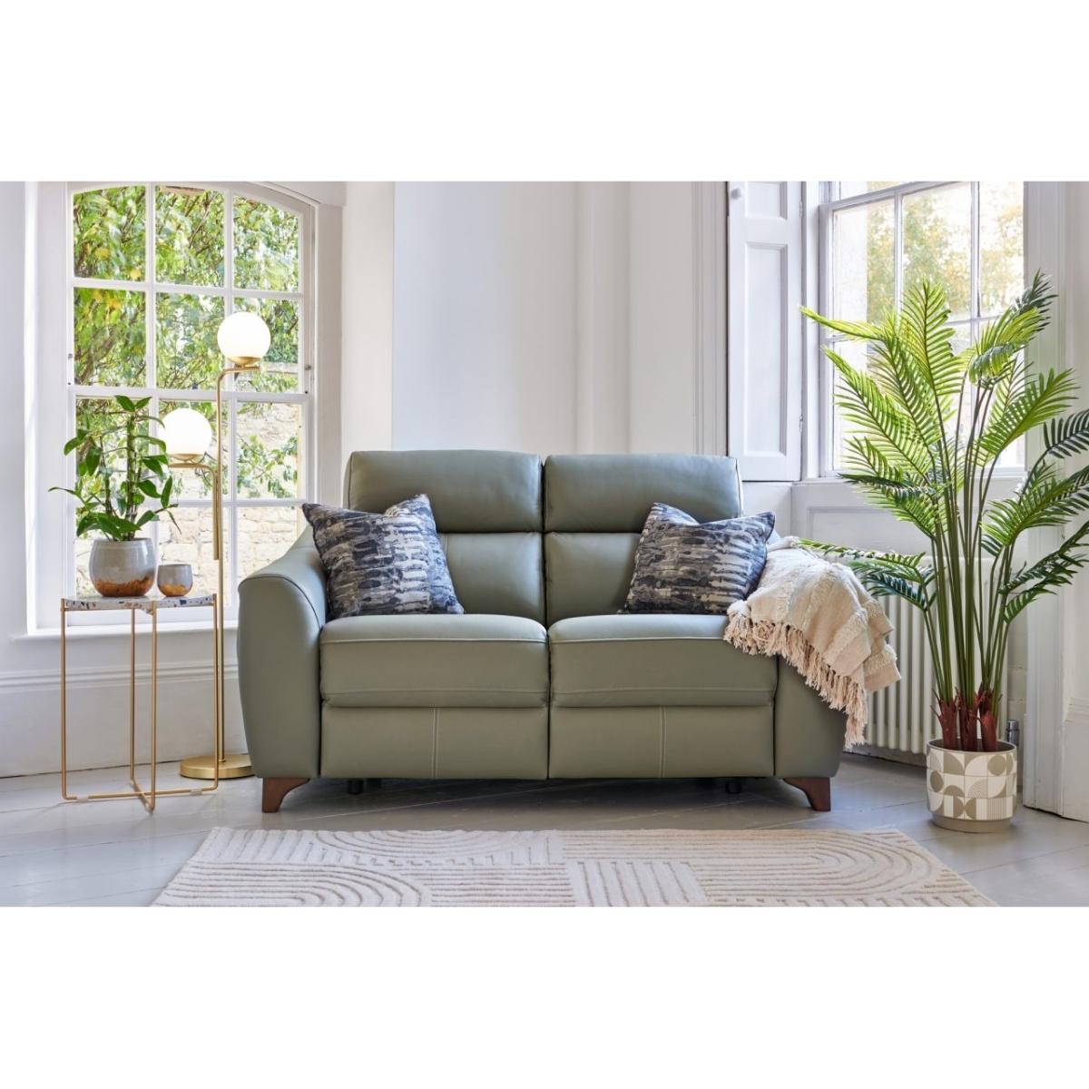 Downtown G Plan Monza 2 Seater Recliner Sofa - Fabric Grade A - Double Manual, Leather – image 2