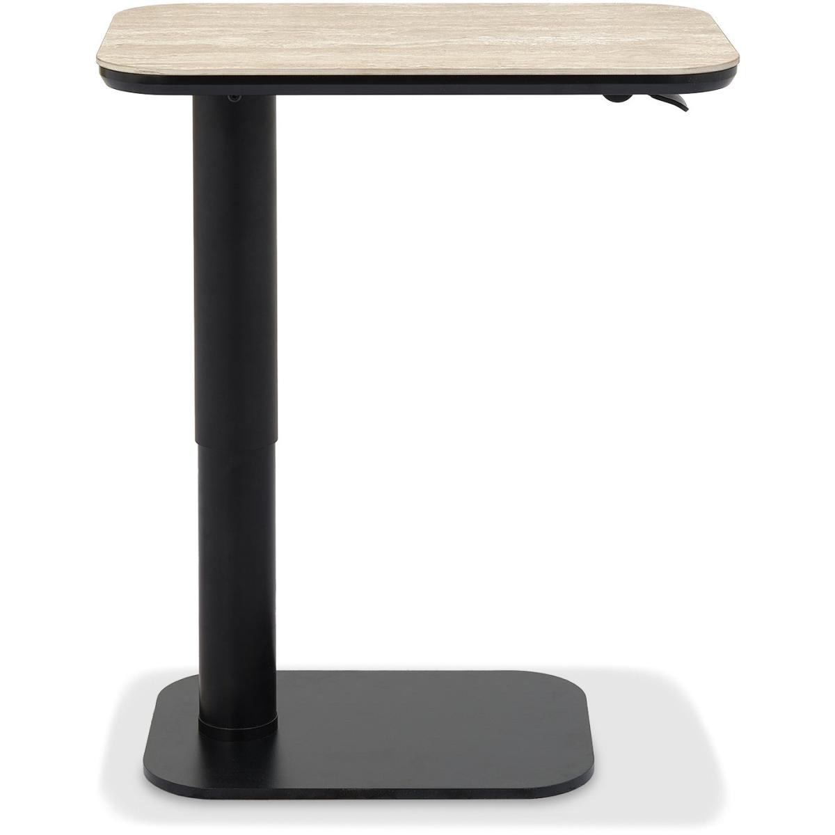 Sully Sintered Stone Gas Lift Adjustable Sofa Table - Beige – image 3