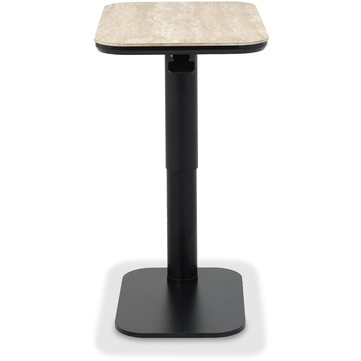 Sully Sintered Stone Gas Lift Adjustable Sofa Table - Beige – image 4