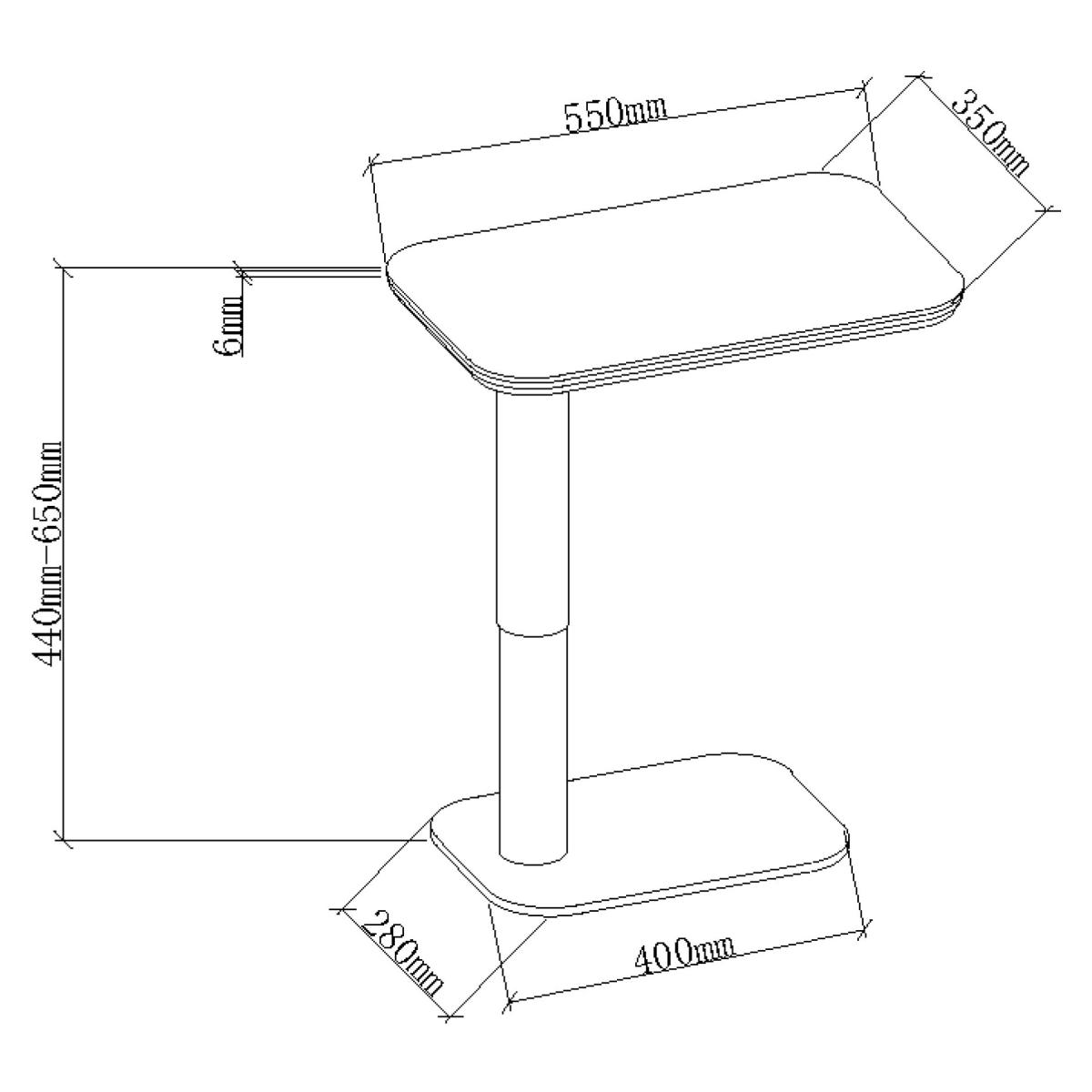Sully Sintered Stone Gas Lift Adjustable Sofa Table - Beige – image 9