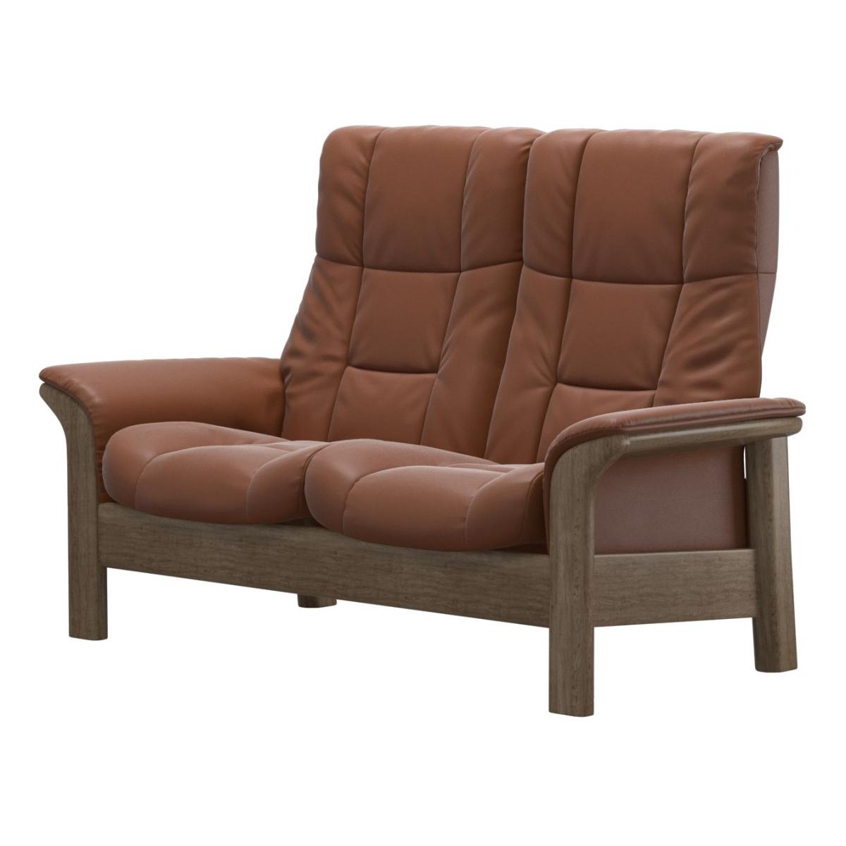Stressless Windsor High Back 2 Seater Recliner Sofa - Paloma Sand – image 4