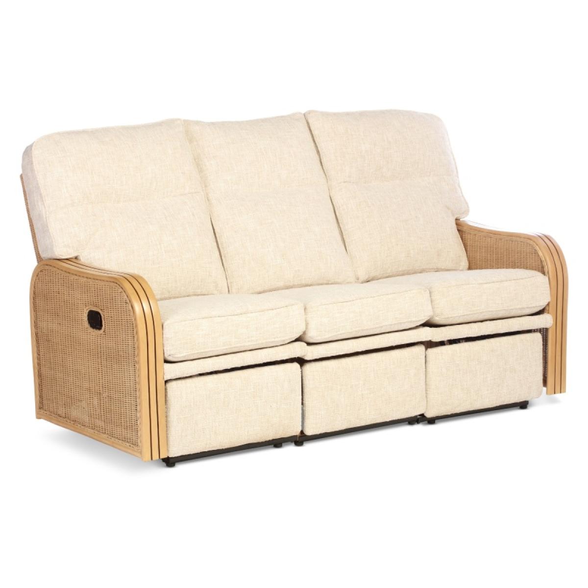 Desser Paris 3 Seater Reclining Sofa and 2 Chairs Sofa - Light Oak - Fabric Grade B In LightOak – image 13