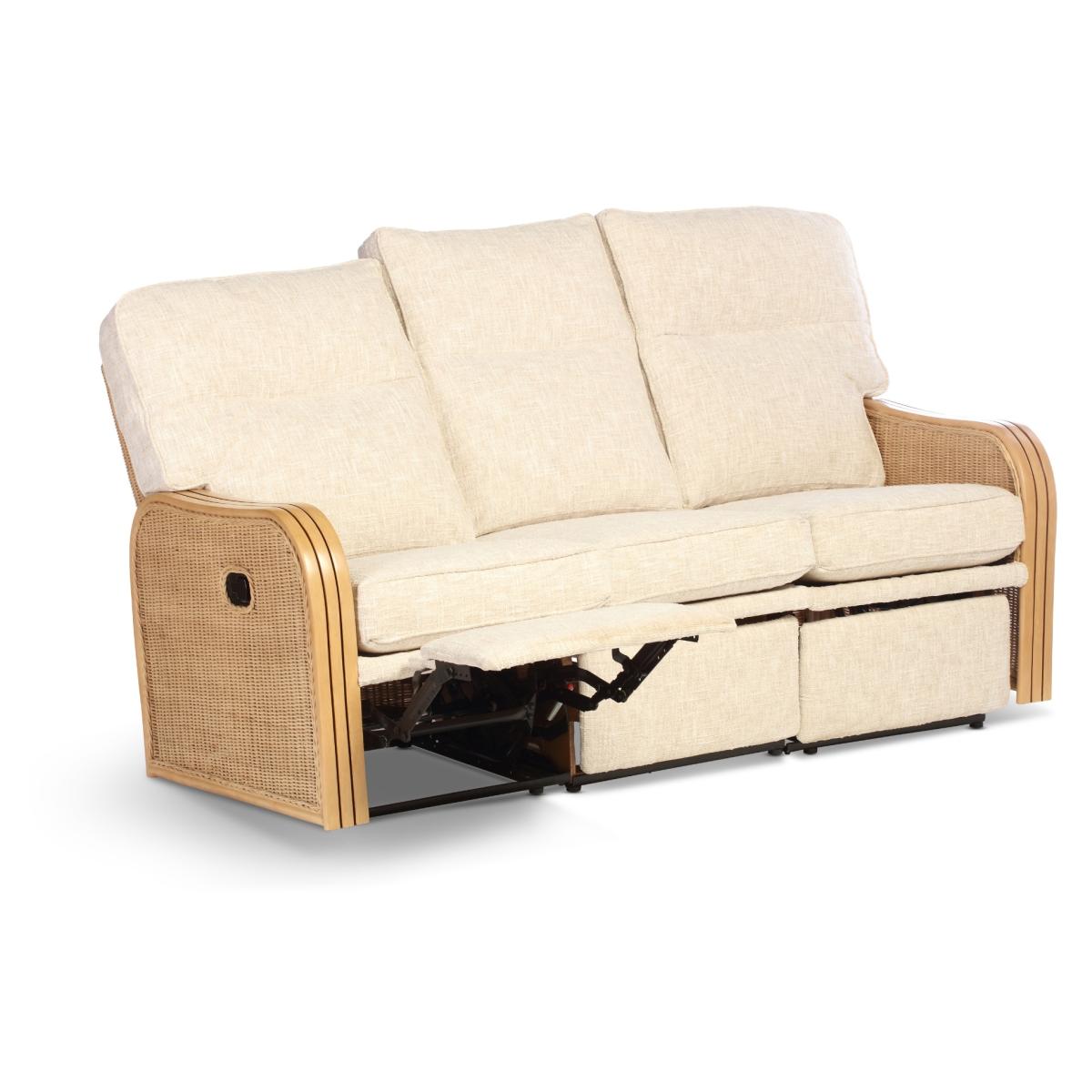 Desser Paris 3 Seater Reclining Sofa and 2 Chairs Sofa - Light Oak - Fabric Grade B In LightOak – image 6
