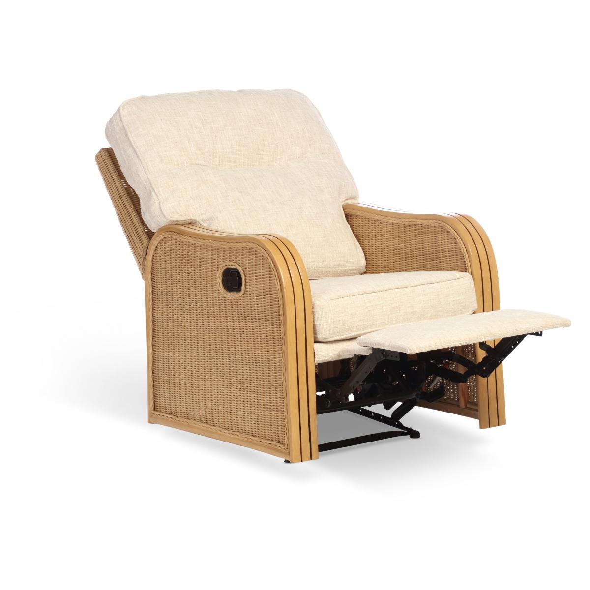 Desser Paris 3 Seater Reclining Sofa and 2 Chairs Sofa - Light Oak - Fabric Grade B In LightOak – image 7