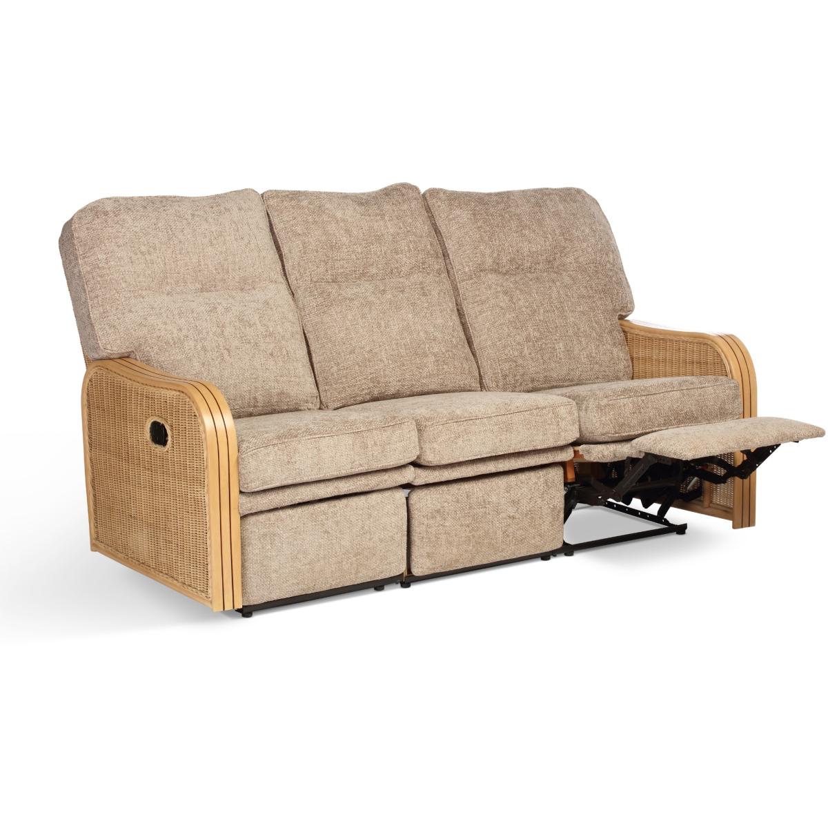Desser Paris 3 Seater Reclining Sofa and 2 Chairs Sofa - Light Oak - Fabric Grade B In LightOak – image 8