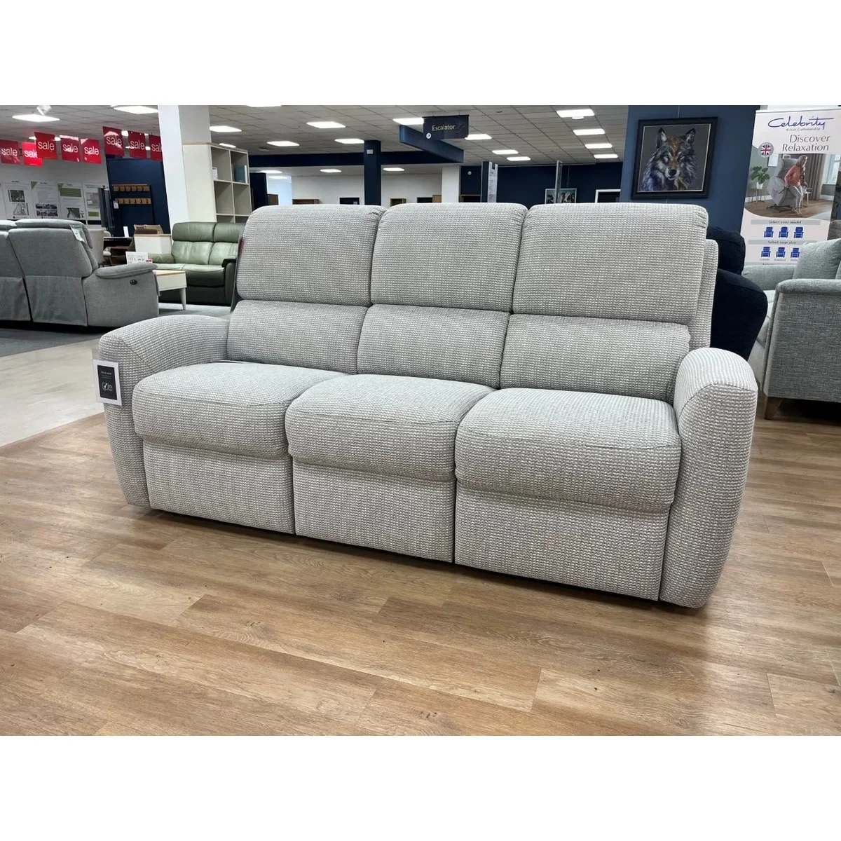 G Plan Hamilton 3 Seater Sofa in Sahara Silver Fabric – image 3