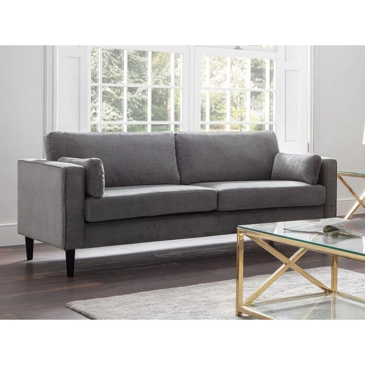 Julian Bowen Hayward 3 Seater - Grey Chenille Fabric – image 2