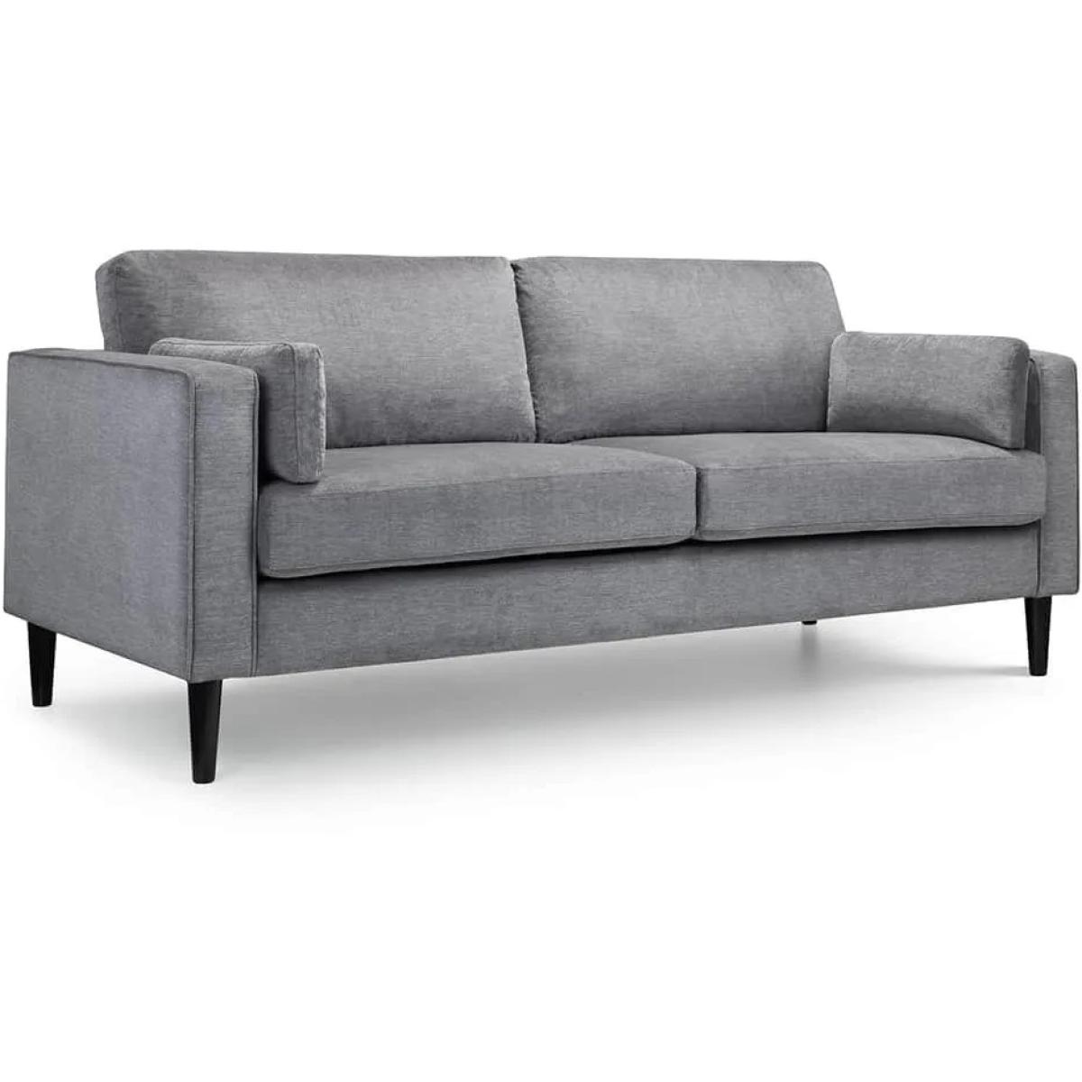 Julian Bowen Hayward 3 Seater - Grey Chenille Fabric – image 5