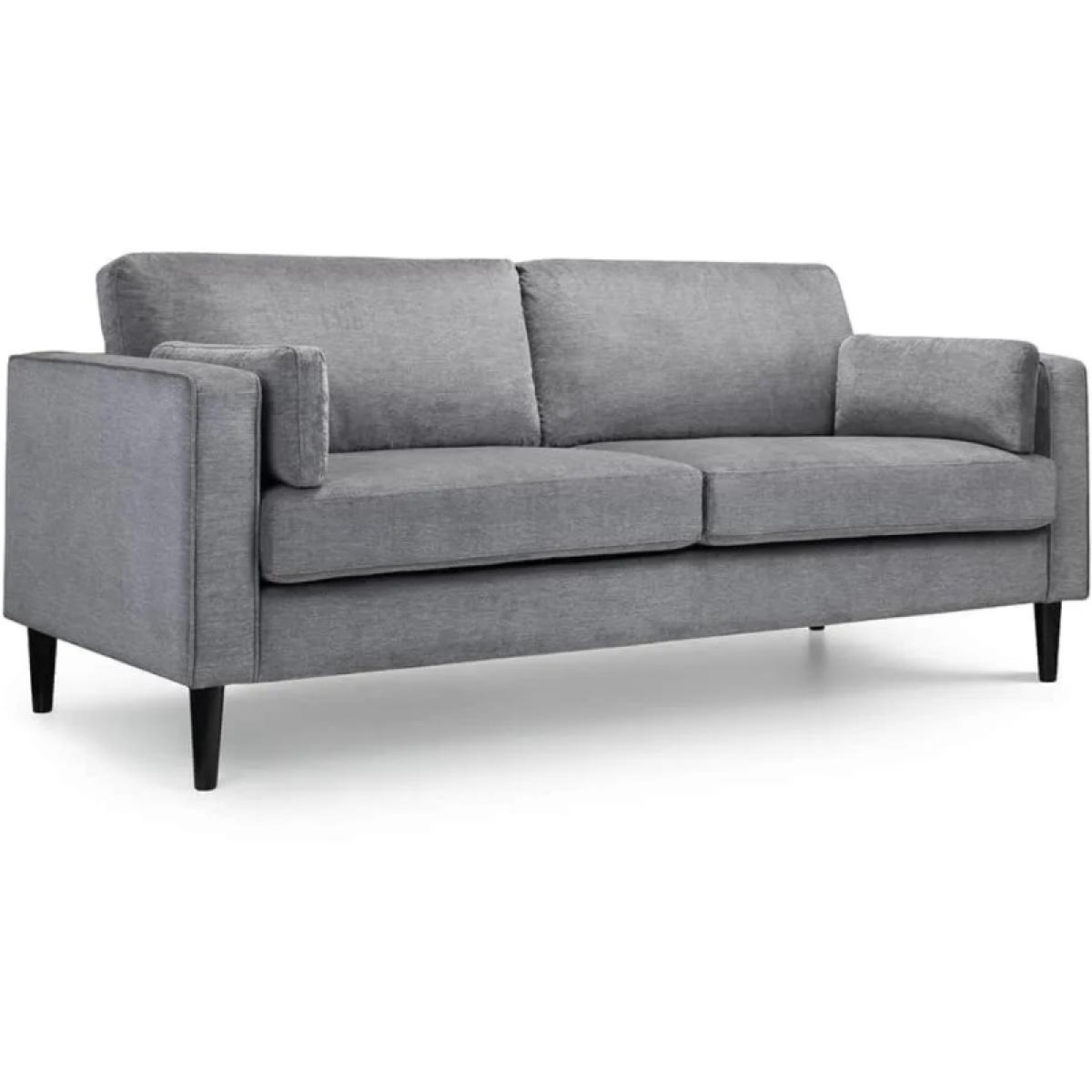 Julian Bowen Hayward 3 Seater - Grey Chenille Fabric – image 9