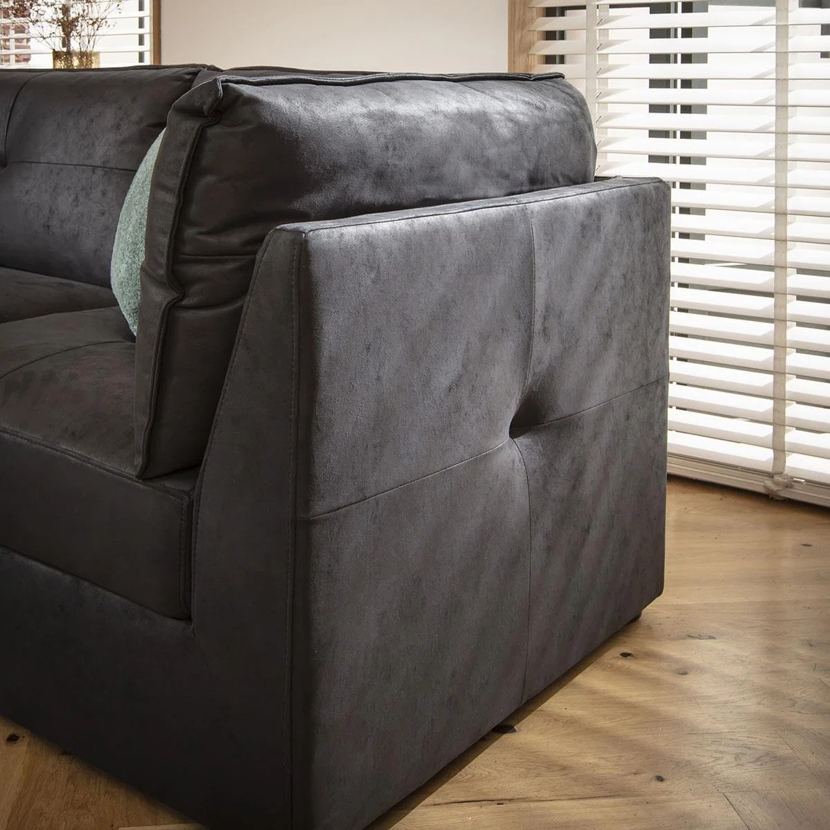 Archie 5 Seater Modular 3 & 2 Seater Sofa Set Black 1+2S – image 6