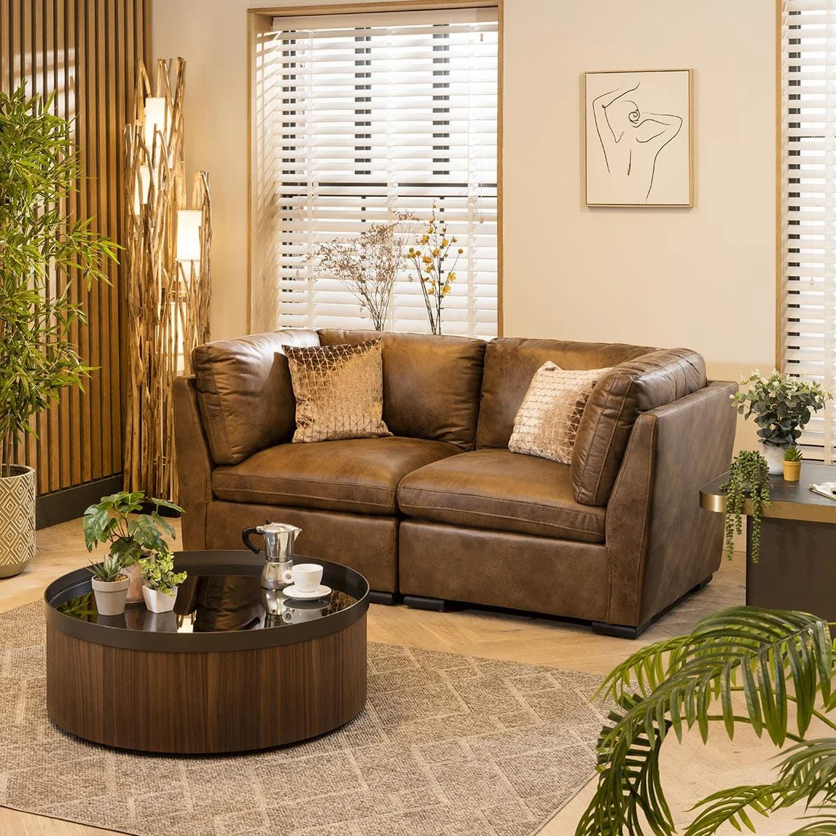 ExDisplay Mikey 2 Seater Sofa Brown 190x95cm 2S – image 2
