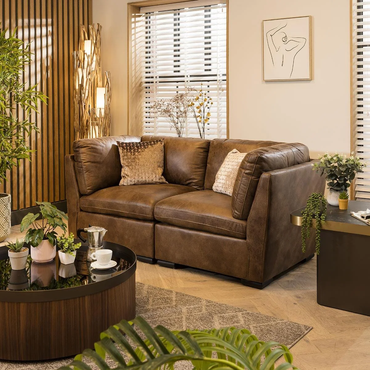 ExDisplay Mikey 2 Seater Sofa Brown 190x95cm 2S – image 4
