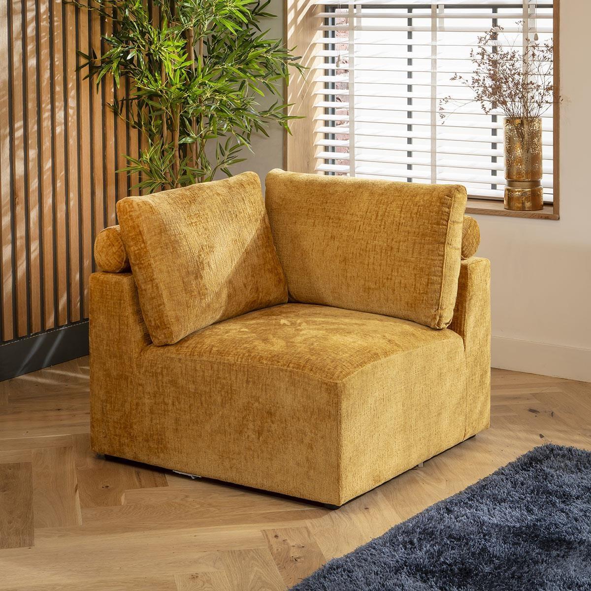 Martha 6 Seater U-Shape Sofa Mustard Chenille 348x176cm 6L – image 6
