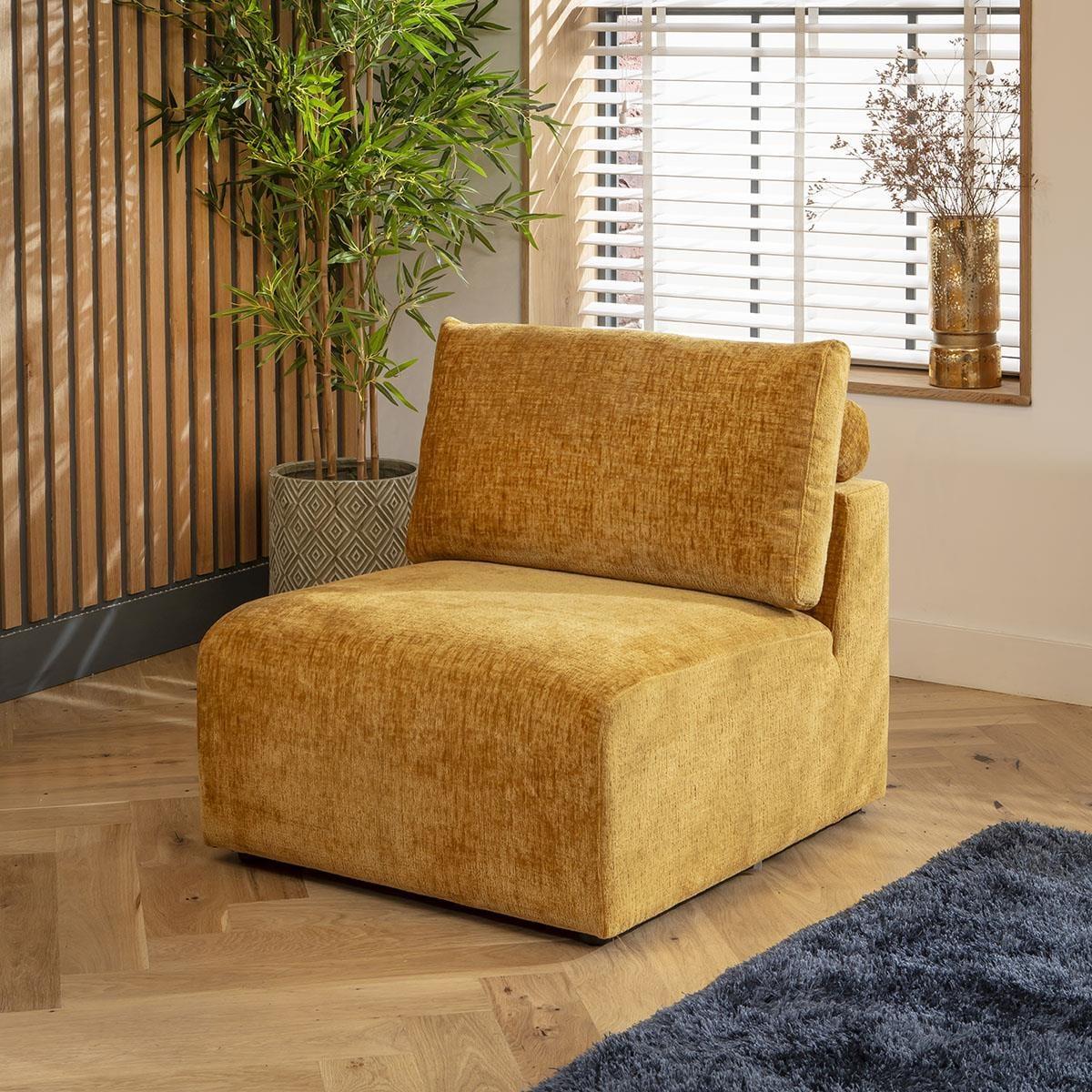 Martha 6 Seater U-Shape Sofa Mustard Chenille 348x176cm 6L – image 7