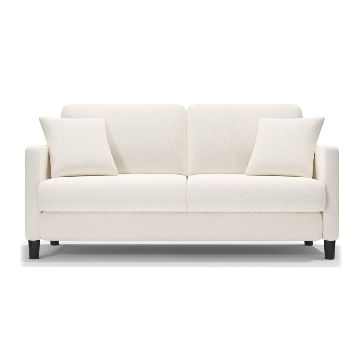 NAMIP Teddy Velvet Two Seater Sofa - Beige
