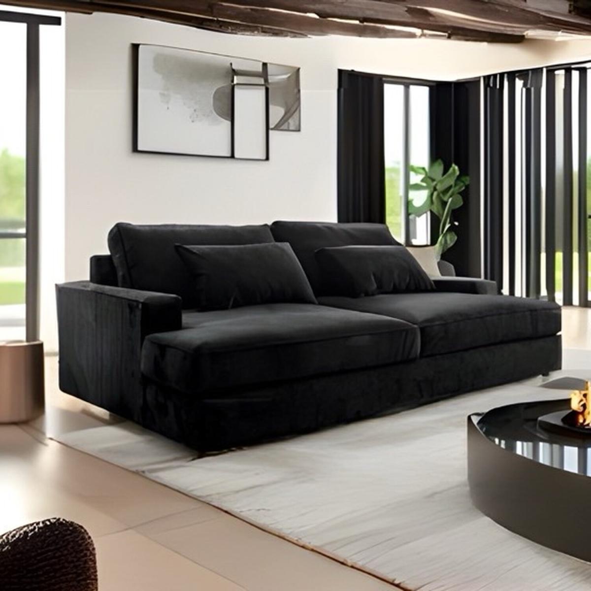 Clara Cinema sofa - Black Plush