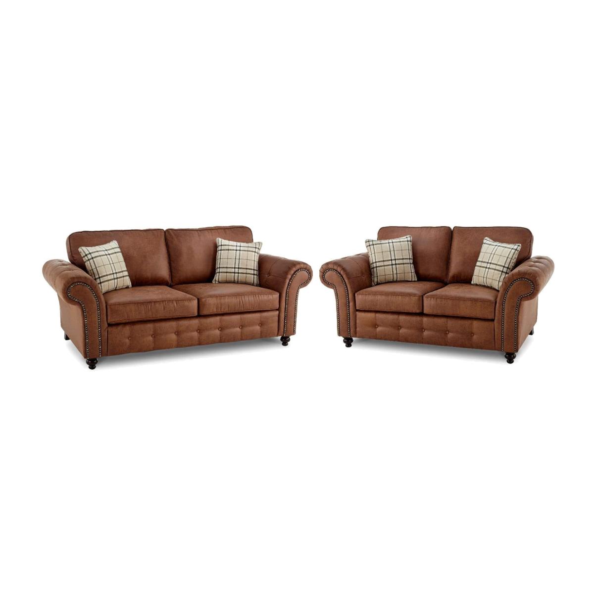 Cedar Lounge Sofa Set 3 Seater Plus 2 Seater - Brown