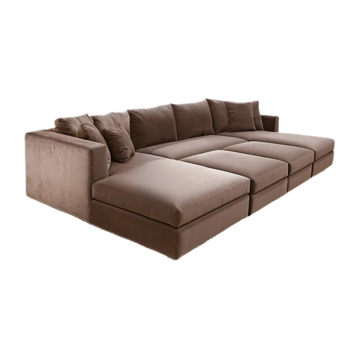 Serenity Sectional U Shape Cinema Sofa - Mink