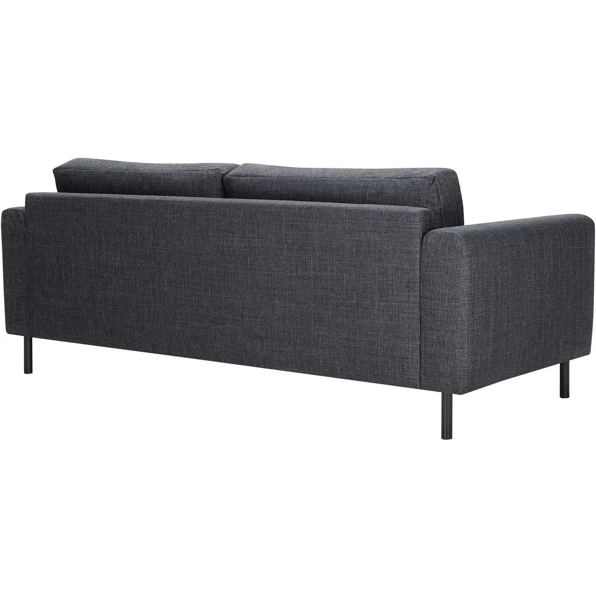 Wyld Haus San Sebastian Set of 2 3-Seater Sofas, Dark Grey Fabric, Black Steel Legs - Grey – image 5