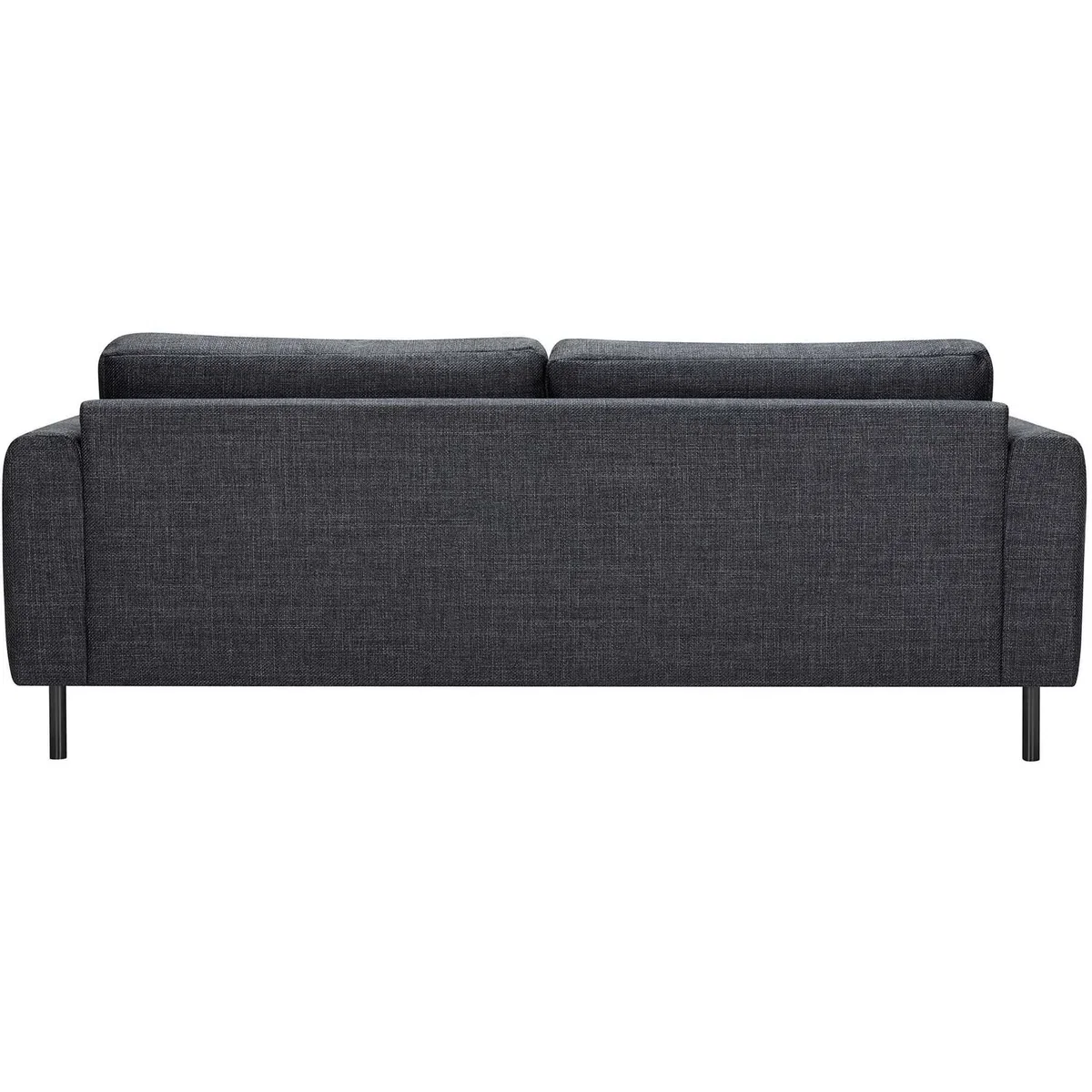Wyld Haus San Sebastian Set of 2 3-Seater Sofas, Dark Grey Fabric, Black Steel Legs - Grey – image 6